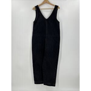 Aliya Wanek Noemi Denim Jumpsuit Womens Size XS Black Cotton USA Made Indie